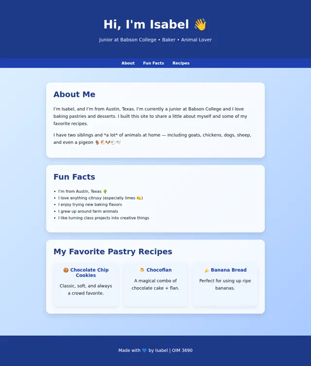 Isabel's website