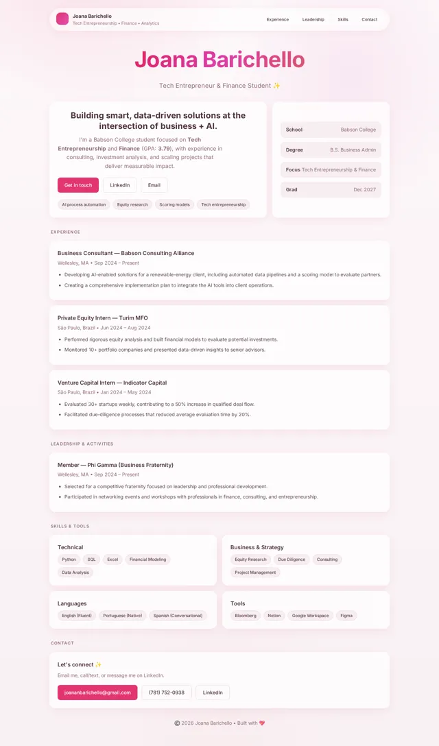 Joana's website
