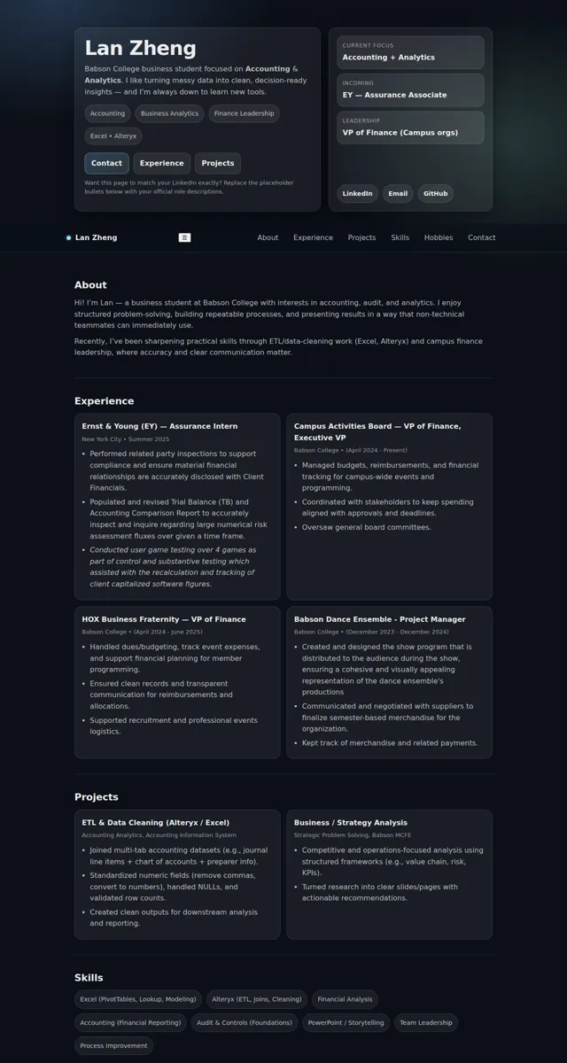 Lan's website