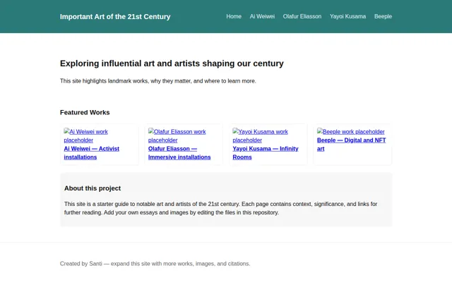 Santiago's website