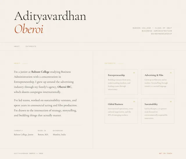 Adityavardhan's site